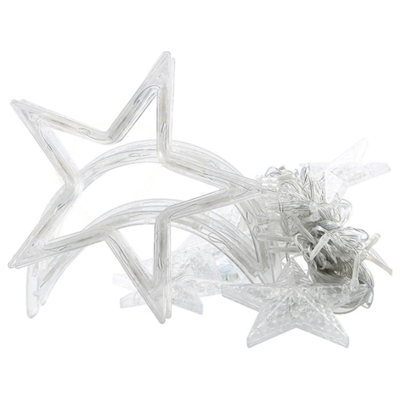 

Moon Star Curtain Light Garland Eid Mubarak Lamp LED Fairy String Lights Valentines Day Wedding Home Room Lights Decor