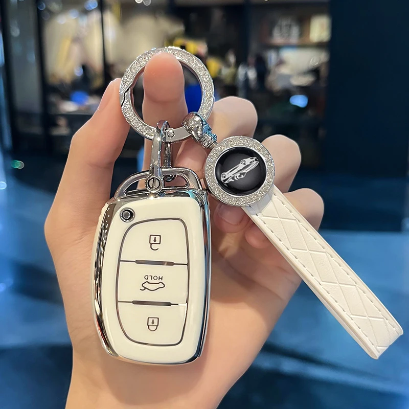 3-кнопочный чехол для ключей премиум-класса Hyundai Tucson Santa Fe Rena Sonata Elantra Creta Ix35 Ix45 I10 I30