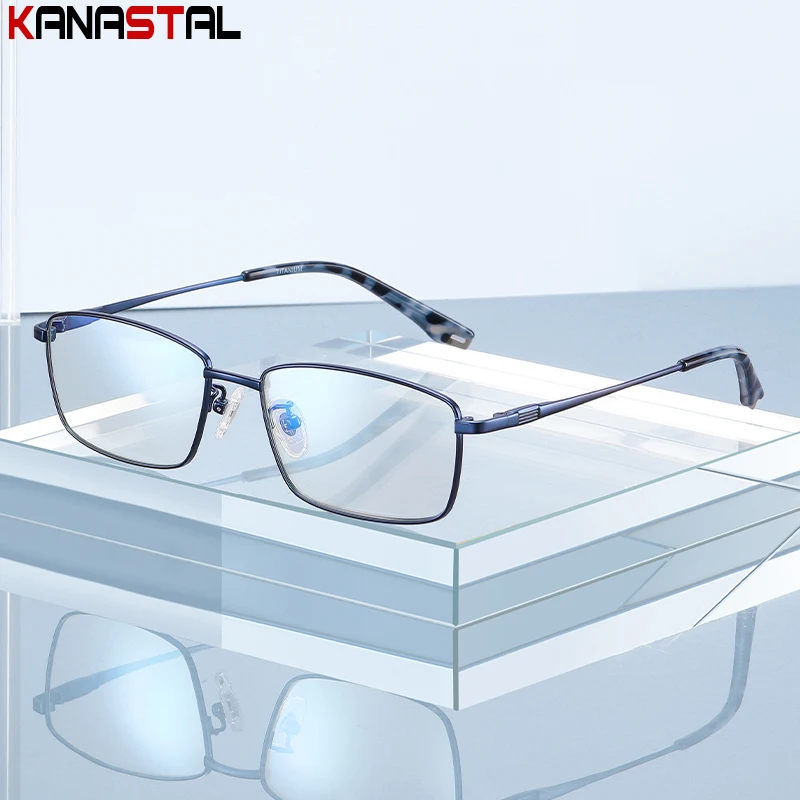 Очки для чтения из чистого титана мужчин и женщин оптика по рецепту CR39 очки