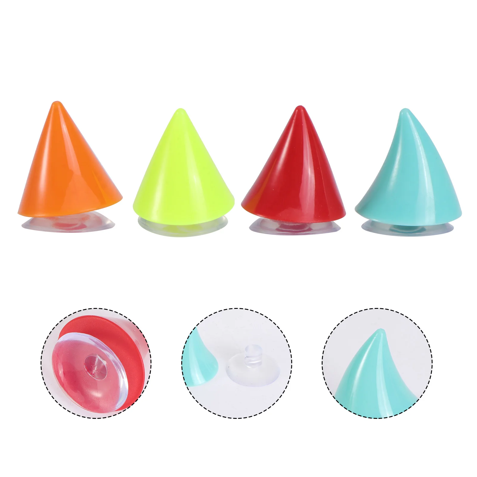 

4 Pcs Headwear Sucker Motorbike Decoration Motorcycle Horn Demon Suction Cup