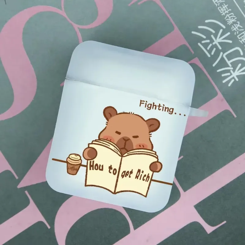 Чехол с рисунком капибары для Apple AirPods 1st 2nd 3rd 4 Pro 1 2 3 НОВЫЙ милый защитный чехол Capy