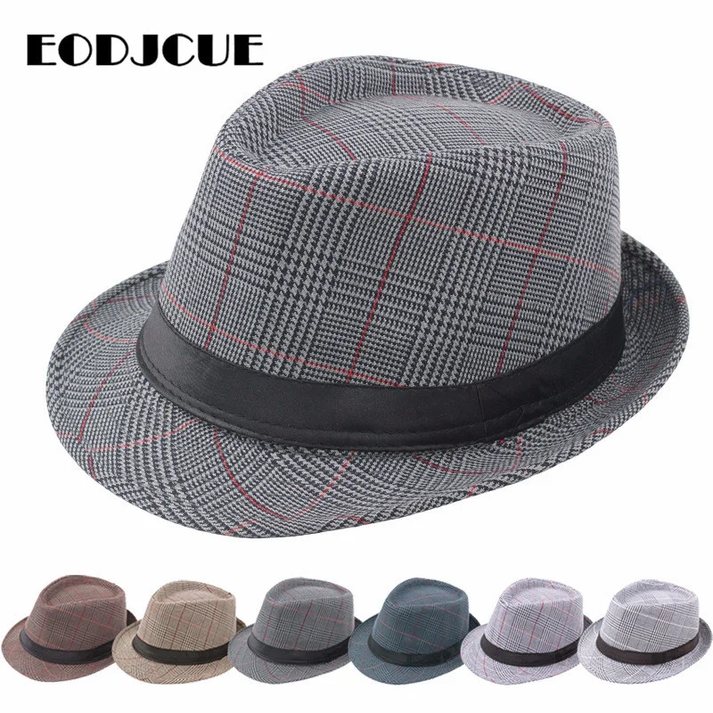 

2023 Fashion Fedora Jazz Hat Men Vintage Spring Summer Hat Panama Cap Bowler Hats Cap Outdoor Sun hat gorro