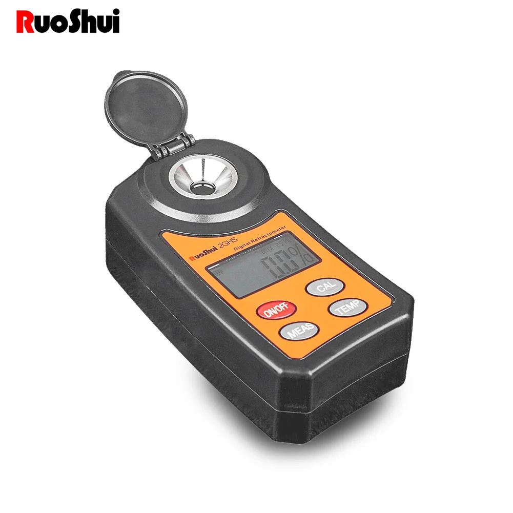 

Digital Brix Sugar Refractometer Electronic Sweetness Meter Saccharimeter Measurement Range 0.0-55% Brix for Water Fruit Crops
