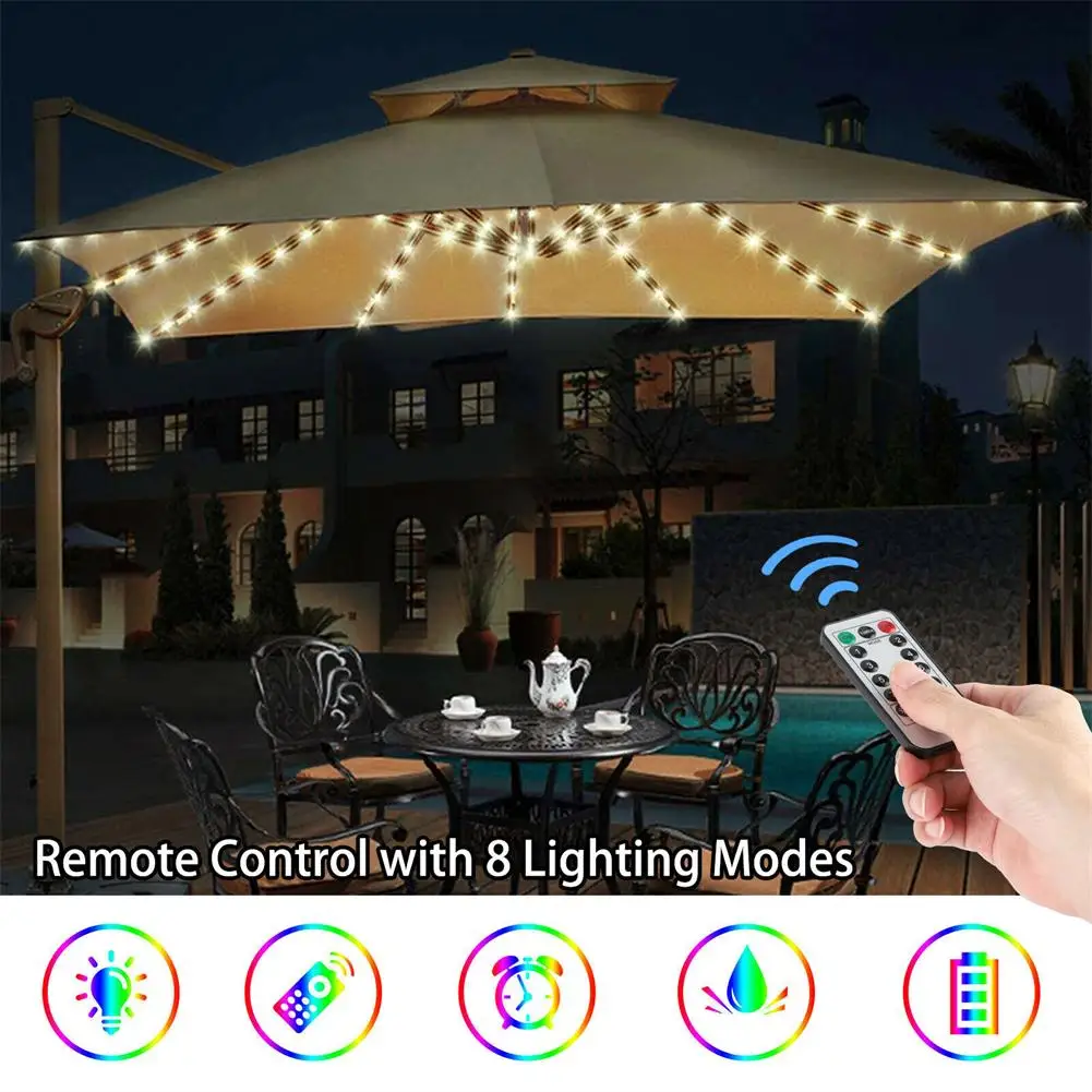 104led Light Waterproof Color-changing Light With Remote Con
