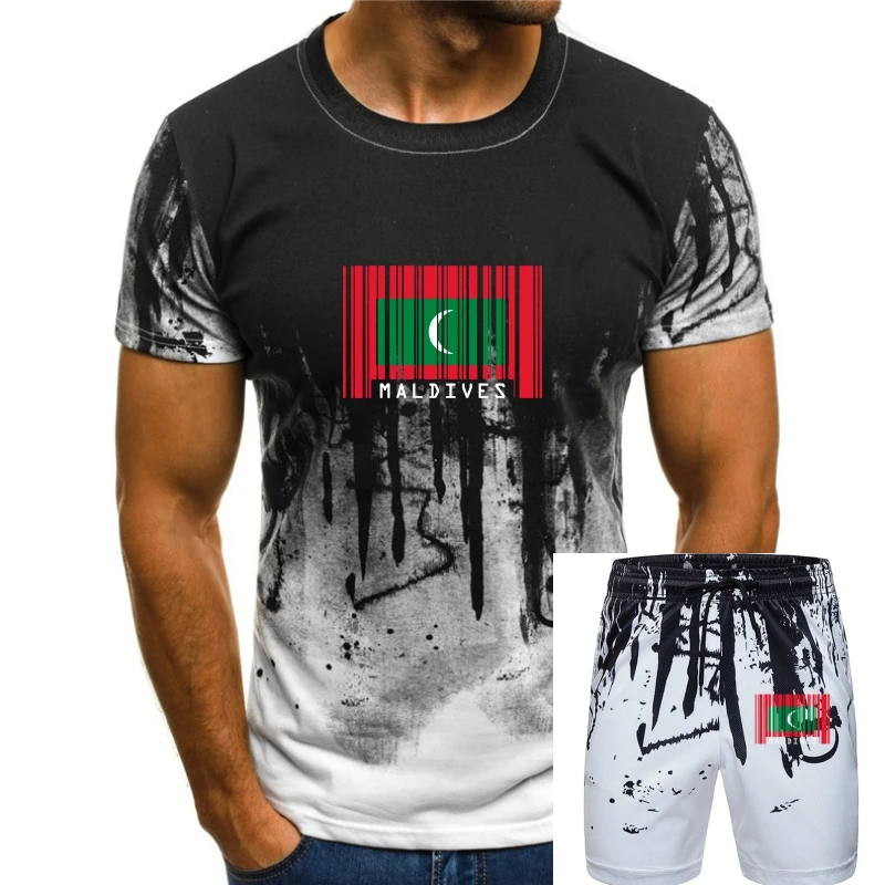 

Print T Shirt Mens Short Sleeve Hot Maldives Barcode Style Flag - Mens Crewneck T-Shirt - 7 Colours T-Shirt