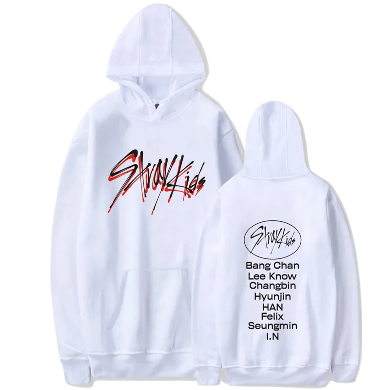 

KPOP Stray Kids Album GO LIVE Loose Streetwear Top Autumn Winter Crew Neck Pullover Unisex Hoodie Sweatshirts Bang Chan Hyun-Ji