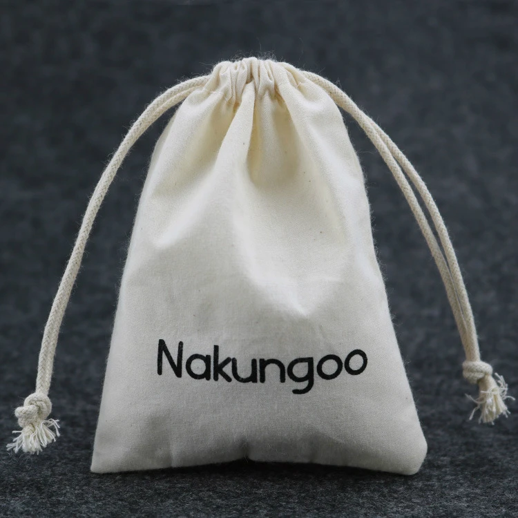 Drawstring Cotton Burlap Bag Linen Gift Bags Multi Size Jewelry Packaging Wedding Bags Small Candy Bag Can Custom Logo 50Pcs