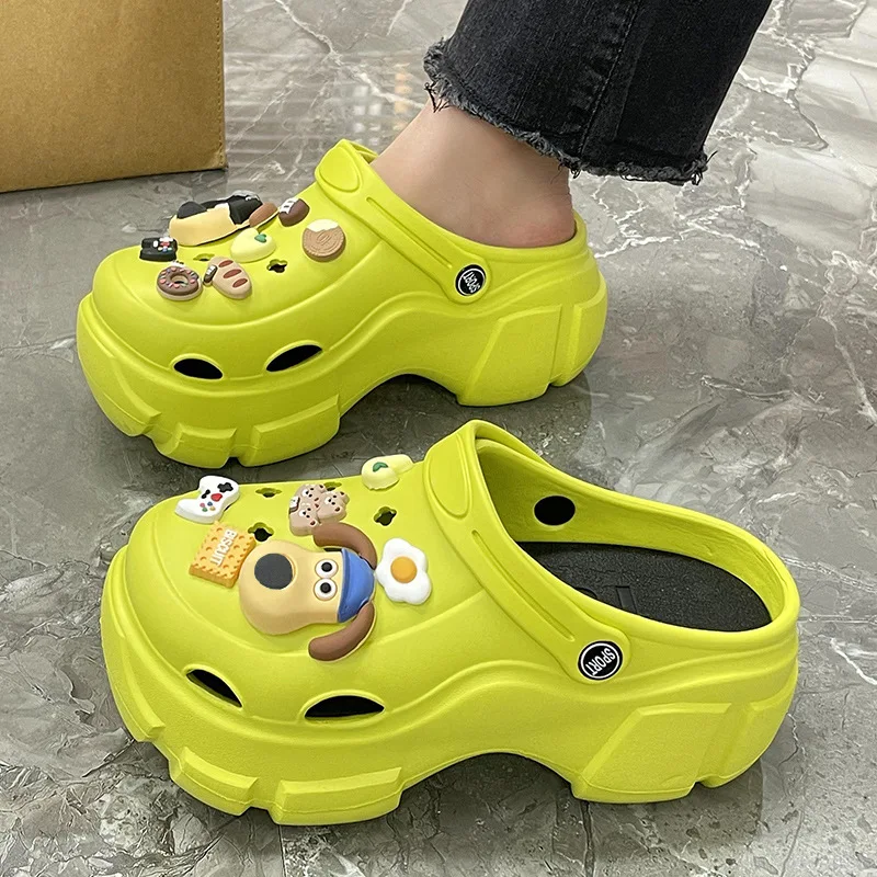 Сандалии женские на высокой танкетке 8 см Водонепроницаемые босоножки с