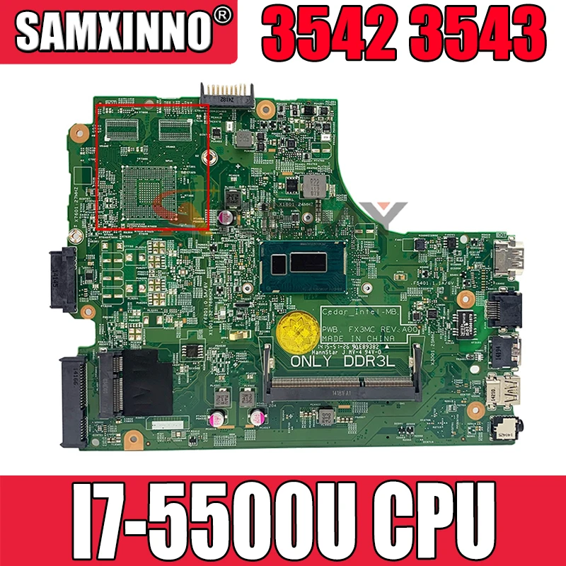 

Original Laptop motherboard For DELL Inspiron 3542 3543 I7 SR23W Mainboard 13269-1 CN-0V28DP 0V28DP 13269-1