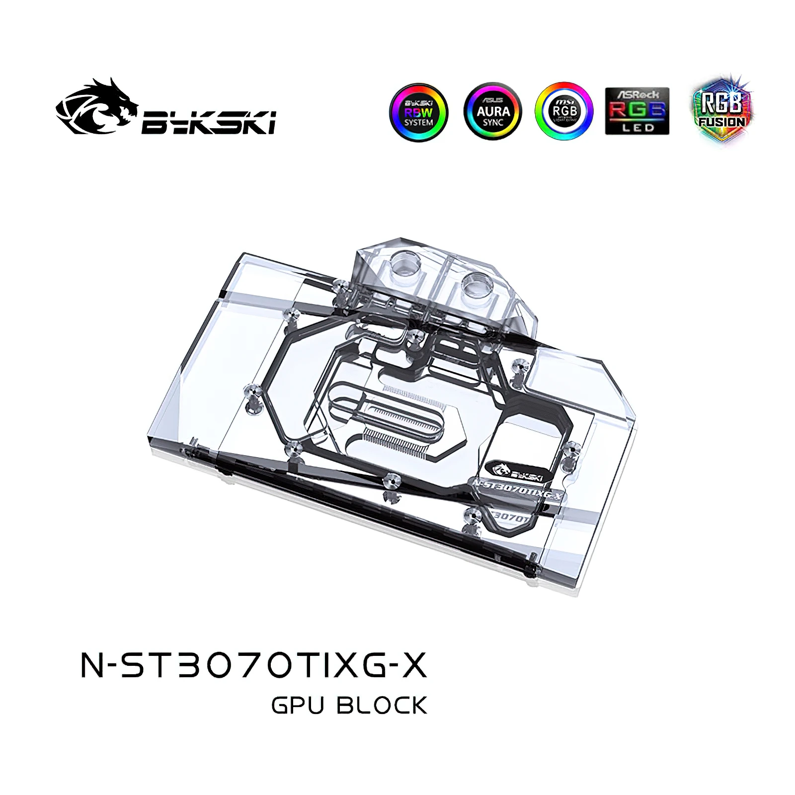 Bykski полная крышка GPU водяное охлаждение RGB блок с задней пластиной для ZOTAC