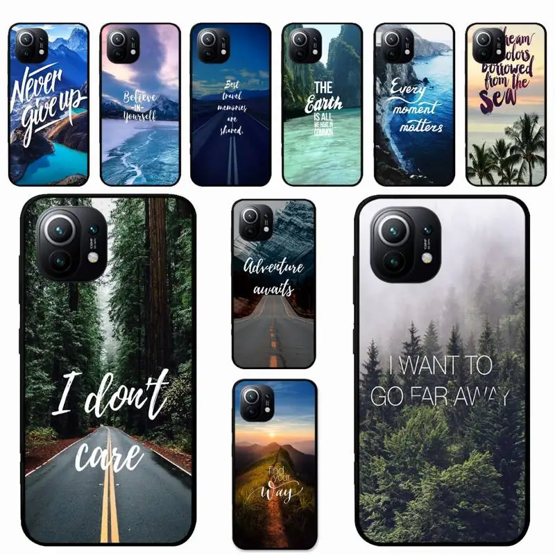 

Travel mountain sea beach quotes Phone Case for Xiaomi mi 8 9 10 lite pro 9SE 5 6 X max 2 3 mix2s F1