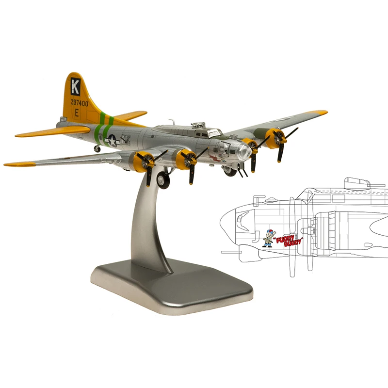 

Модель летательного аппарата американской армии авиационного корпуса Боинг B17G из сплава под давлением масштаба 1:200, коллекционная демонстрационная игрушка