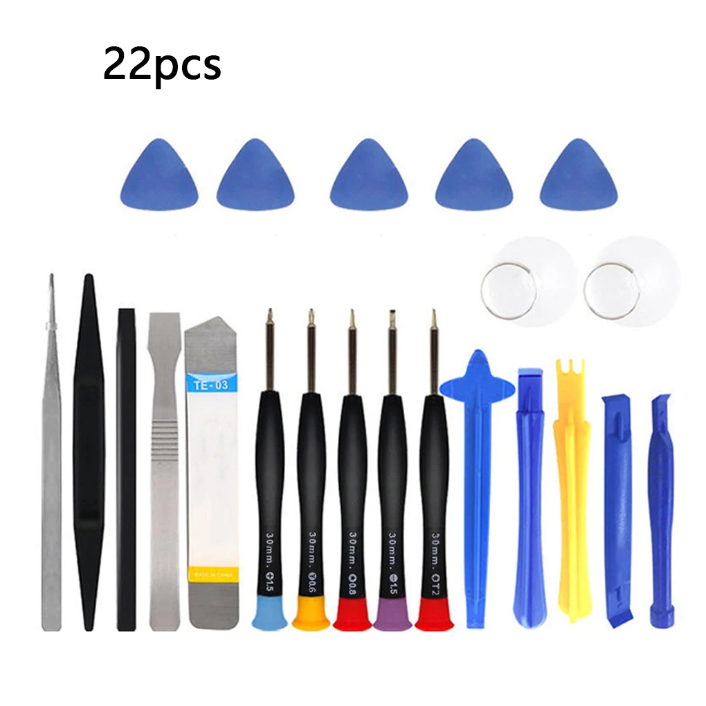 

22pcs Mobile Phone Repair Tool Set Smartphone Screen Case Opening Disassemble Screwdriver Tool with non-slip Handle