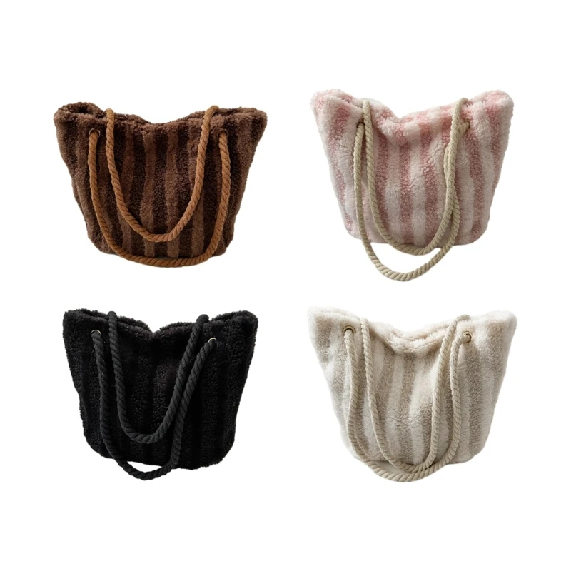

Plush Bag Tote Bag Versatile Fashion Bag Large Capacity Shopping Bag for Women