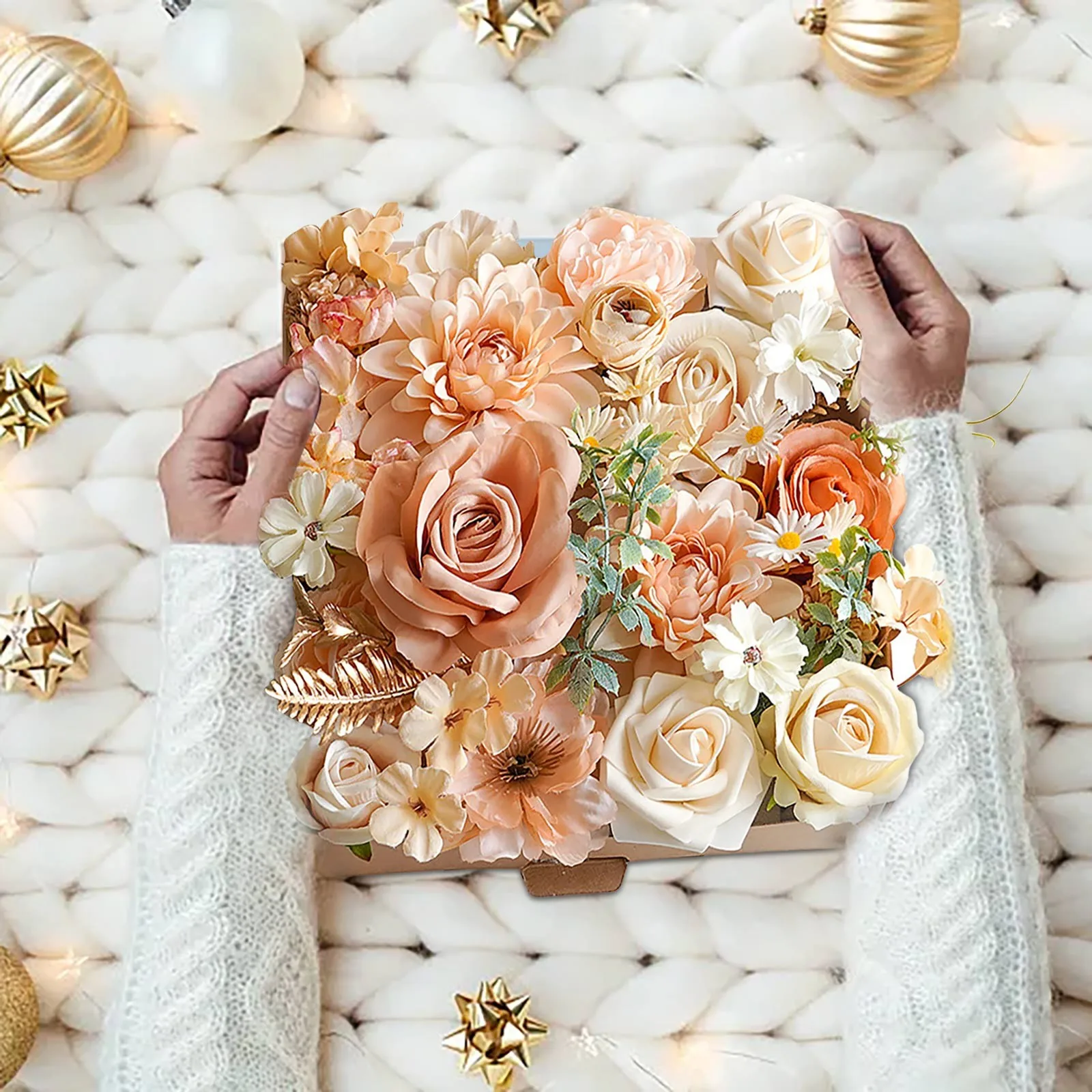 Комбинированные цветы смешанные шелковые розы подарки на день Святого Валентина