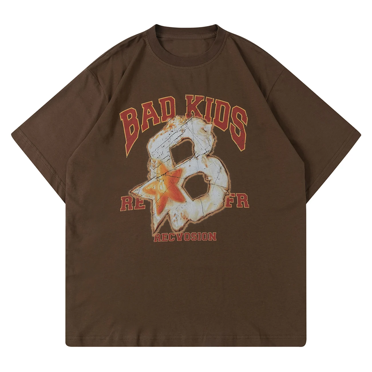 

LACIBLE Fashion T-Shirt "B" Fried Egg Print Pure Cotton Multicolor Short Sleeve Tops Summer Hot Selling Loose Tee For Men Women