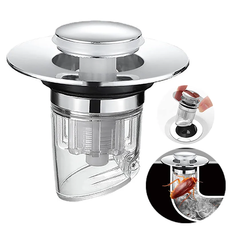 

Popping core of sewer Universal Bathroom Sink Stopper Anti-Clogging Wash Basin Bounce Drain Filter Home kitchen accessories