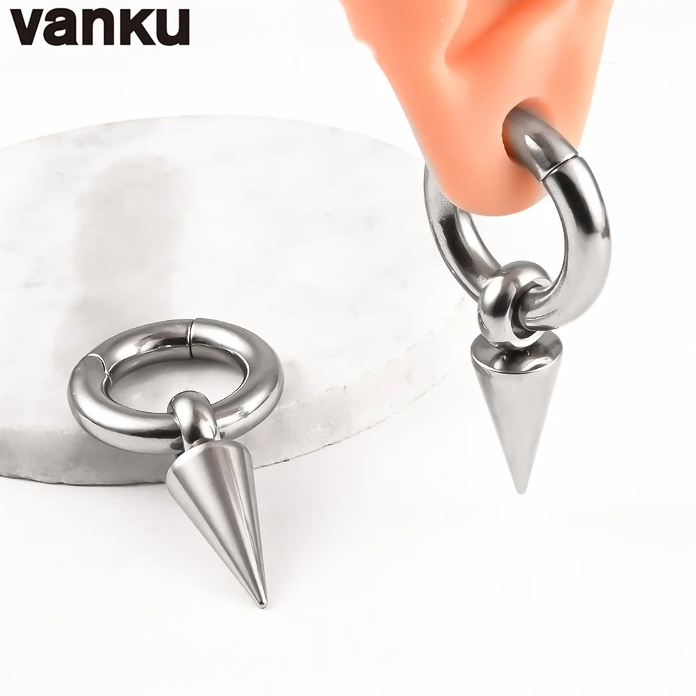 Vanku 10 шт. серебряные геометрические магнитные ушные весомеры из нержавеющей стали ювелирные изделия для тела серьги для пирсинга