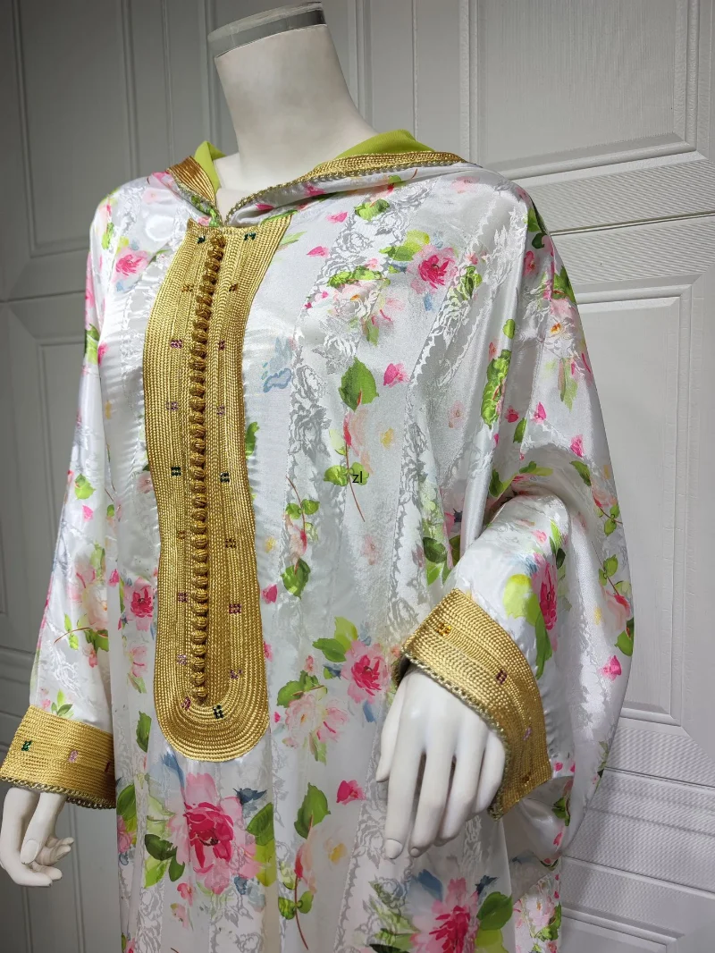 Caftan Marocain Abaya Dubai Turkey Islam Kaftan Muslim Hijab Dress Women Prayer Clothes Robe Arabe Musulman Djellaba Femme