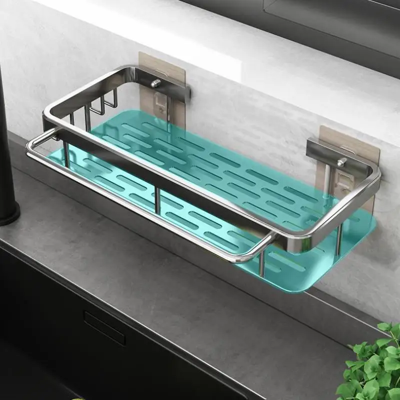 Скидка Кухонный Органайзер, держатель для раковины, стойка для губки, полка с вешалкой для посуды, подвесной сушильный настенный многофункциональ...