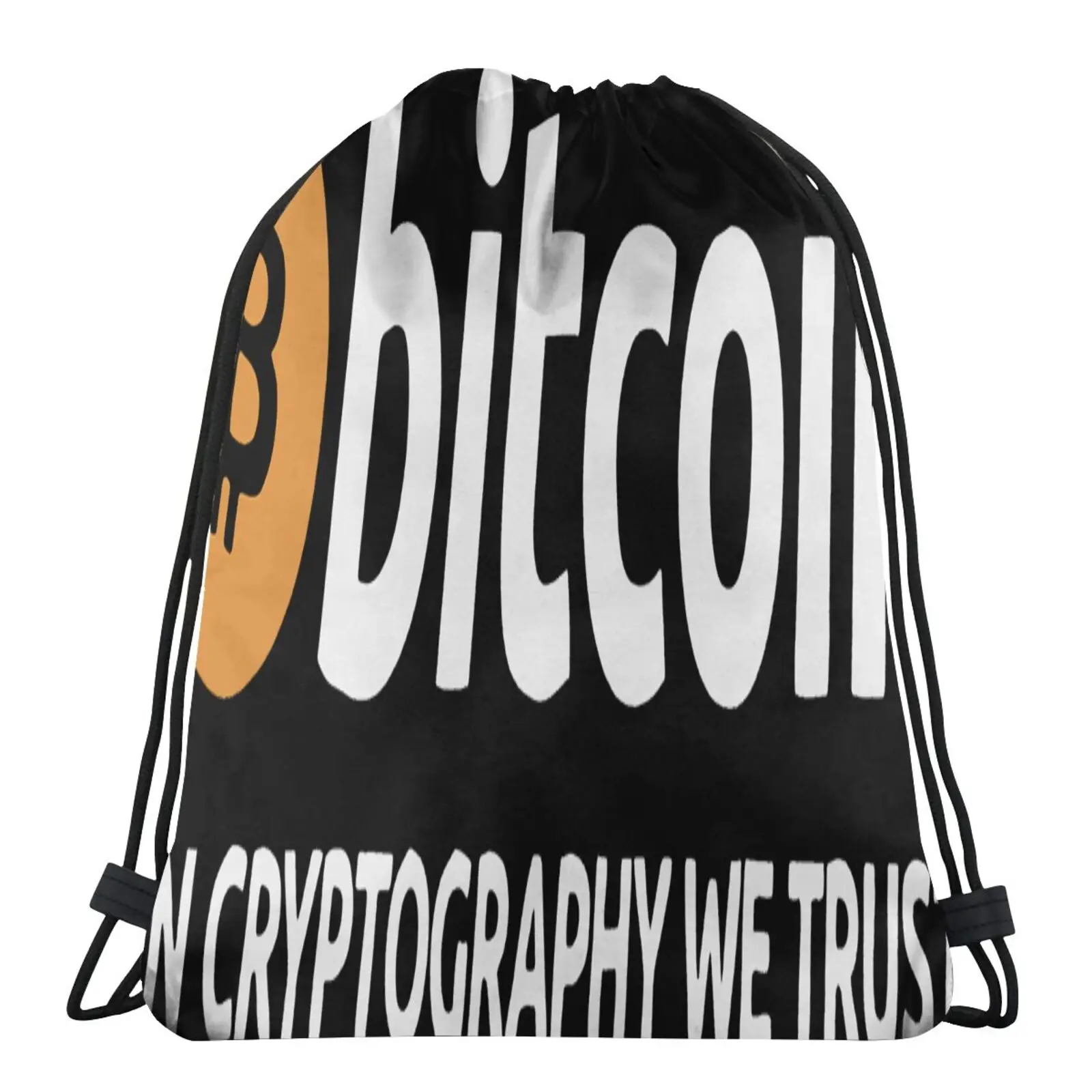 

Рюкзак на шнурке с надписью «We Trust» и надписью «Биткойн»