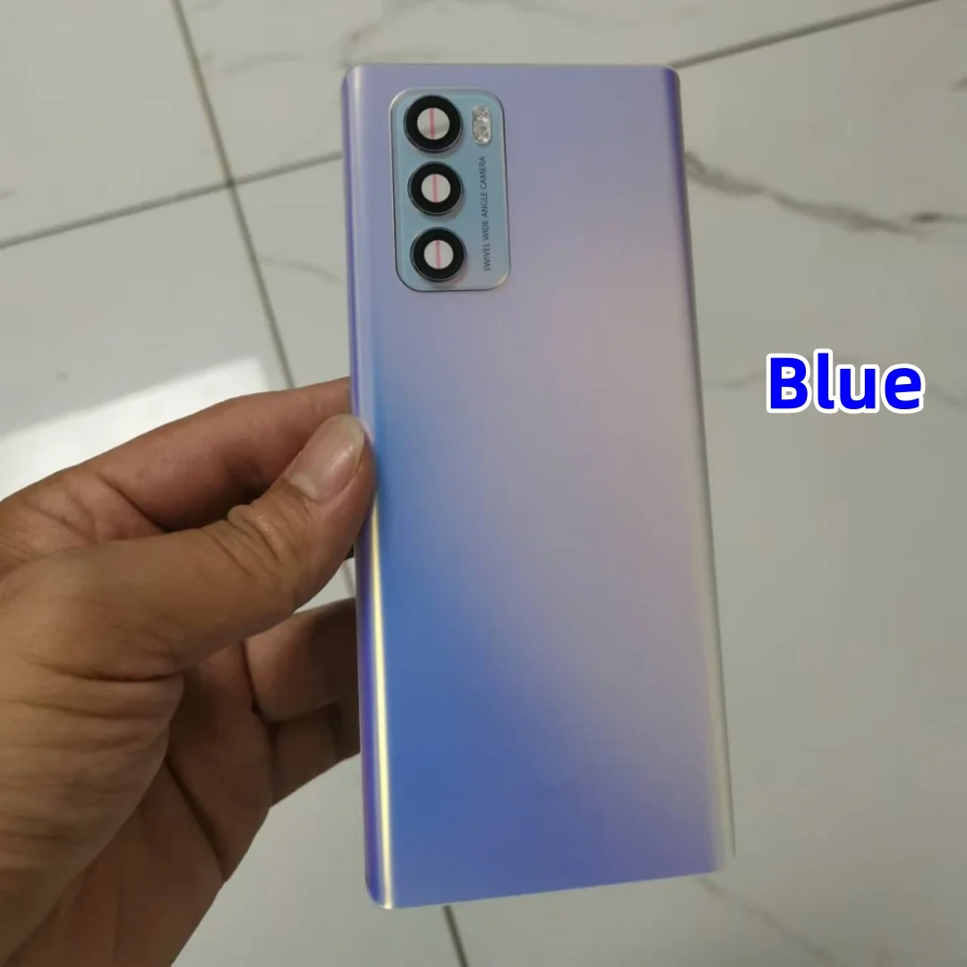 Back Glass back cover case for LG Wing F100/N LM-F100VMY/EMW battery Housing Cover Repair Parts With Adhesive Battery Door