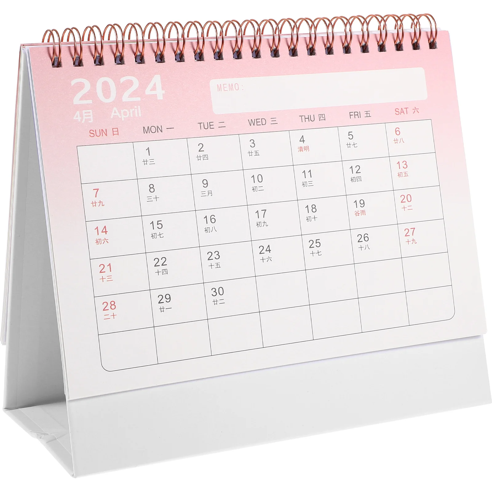 

Office Decor 2024 Desk Calendar Monthly Ornament Standing Flip Small Home Supply Desktop Calendar-2024 3d