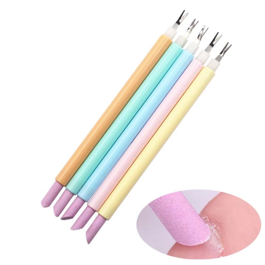 

Cuticle Dead Nail Fork Manicure Skin Pusher A Trimmer Remover Wooden Clippers Nipper Scraper Sticktools Stone File Set Buffing