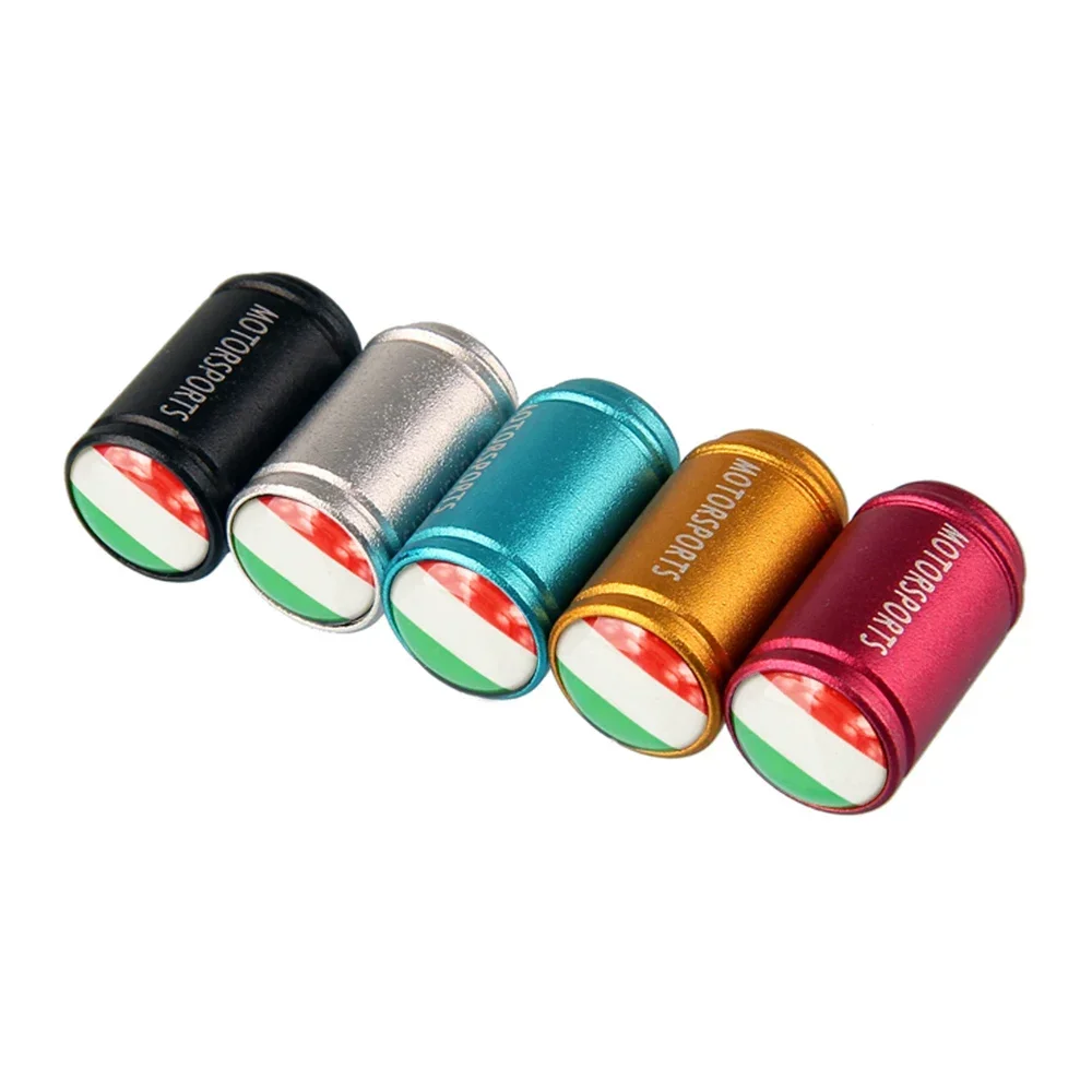 4 шт. колпачки для клапанов колес автомобиля с флагом Италии штока шин BMW Volkswagen Ford