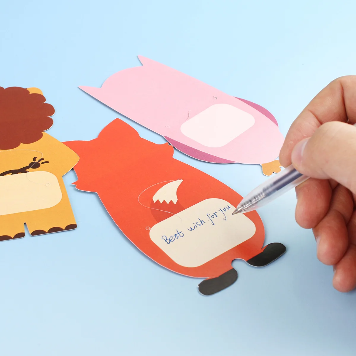 10 шт. пакеты для конфет с животными и поздравительной открыткой лесные украшения