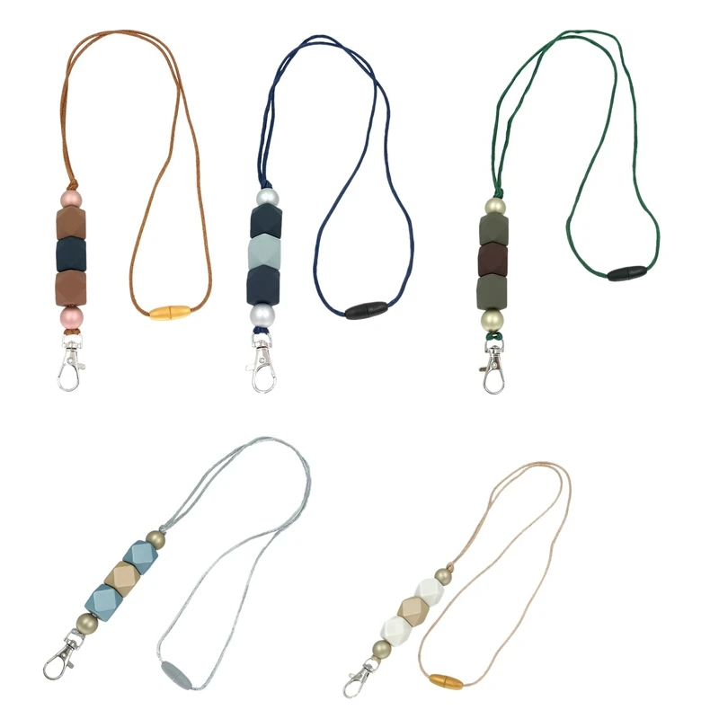

5 Pcs Badge Lanyard Separated ID Key Lanyard Teacher Lanyard Suitable For Teachers, Nurses, Staff, Students