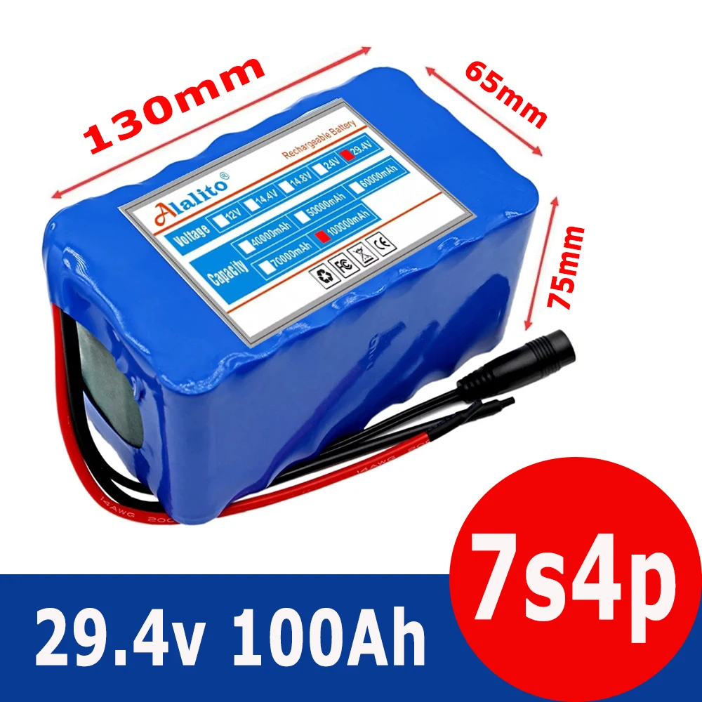 7s4p 24 В 29 4 А · ч в для литий-ионной батареи Встроенный bms электрический велосипед