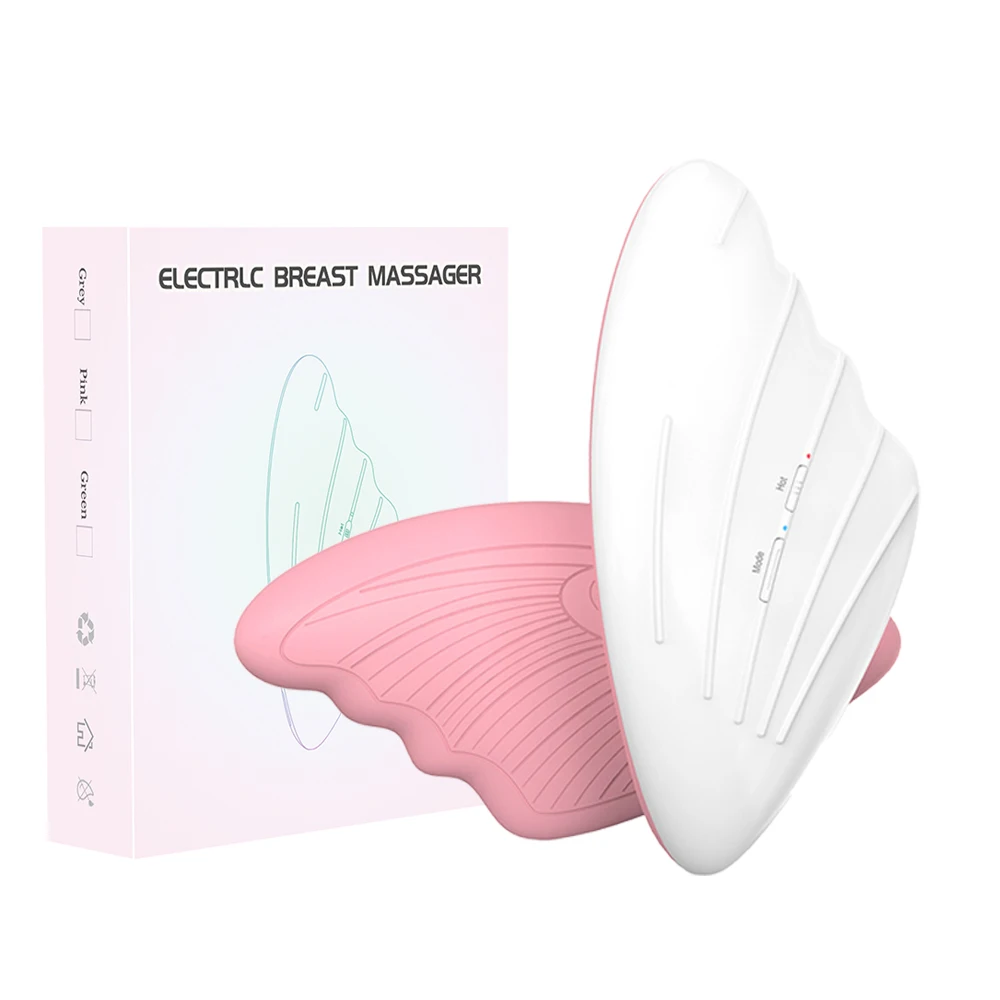 

Hot Selling USB Vibrating Lactation Massager Heat Warming Lactation Breast Massager For Breastfeeding