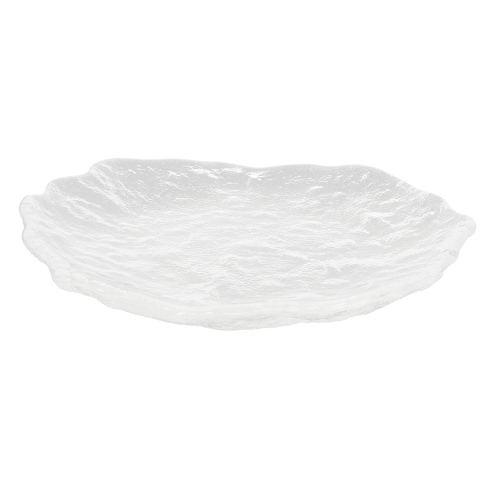 

1pc Glass Fruit Tray Household Dessert Plate Serving Plate (Transparent)