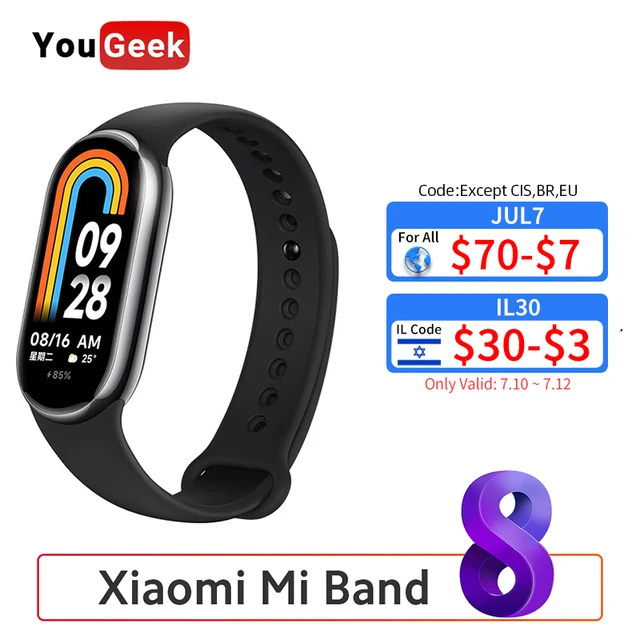 Xiaomi Mi Band 8 Smart Bracelet AMOLED Screen Heart Rate