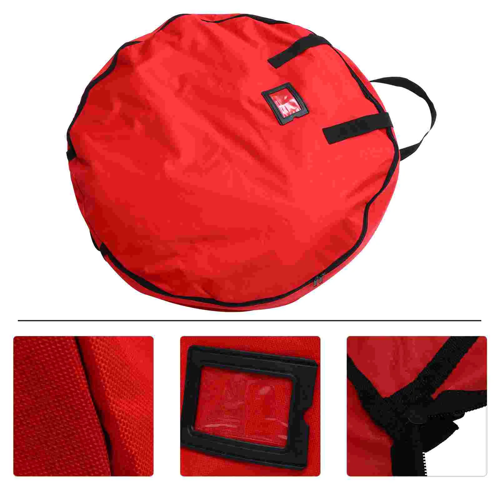 

Storage Christmas Wreath Round Wreaths Tree Toteholiday Gift Festival Artificial Clothfoot Wreathe Zippered Garland Handless