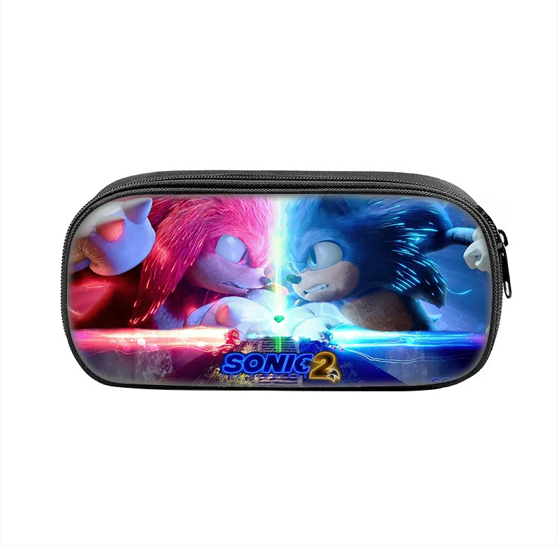 

New Product Sonic 2 Primary and Secondary School Students Pencil Case Sonic2 Movie Peripheral Pencil Box Storage Bag
