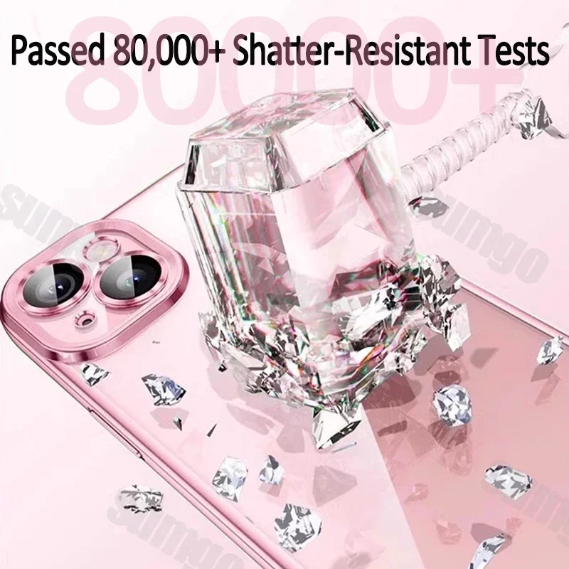 Новый роскошный прозрачный противоударный силиконовый чехол для iPhone 16 15 14 13 12 11 Pro