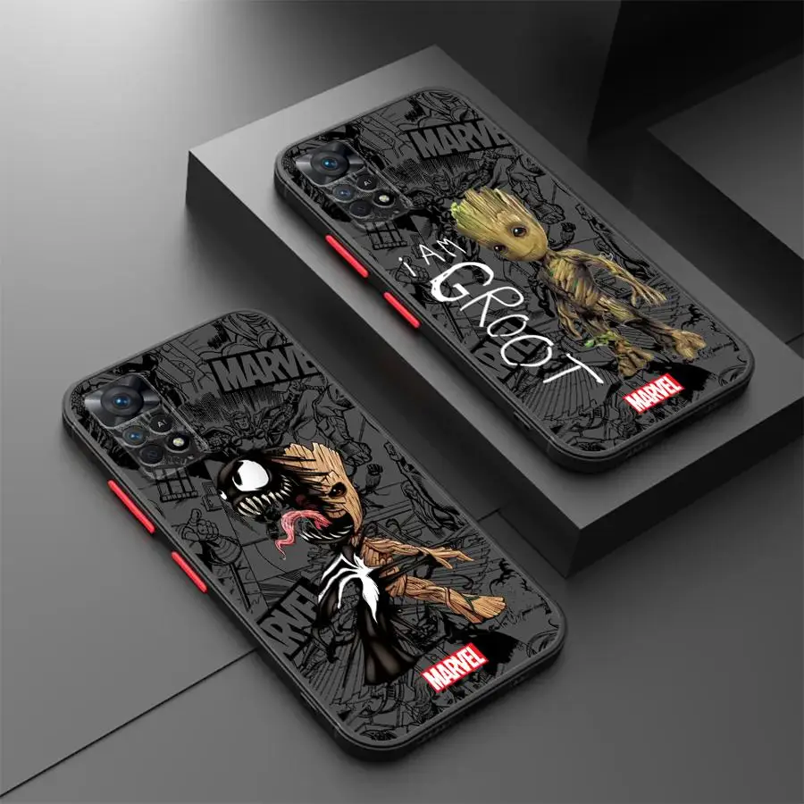 Чехол для телефона Marvel Groot Baby Xiaomi Redmi Note 11 12 13 Pro Plus 11Pro 5G 7 8 9 10Pro 8T 9S 10S 12S Cover Shell