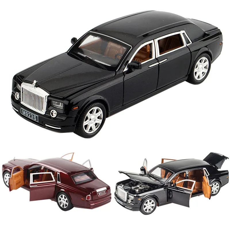 

1:24 Rolls Royce Phantom Lengthened Diecast Alloy Car Model Craft Exhibits Kids Gift Toy