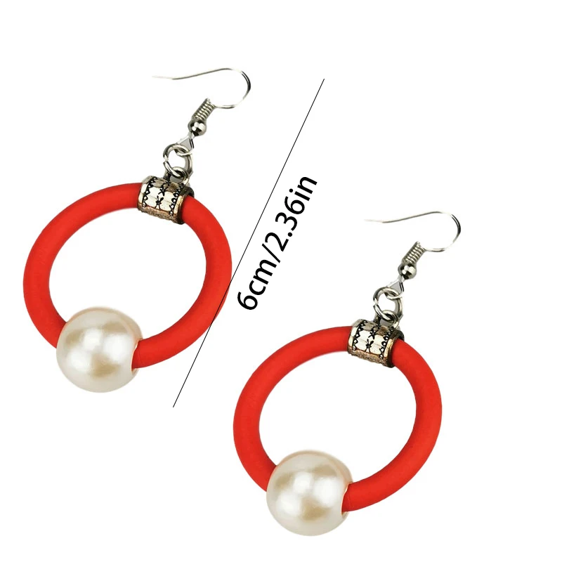 Серьги женские круглые с жемчугом модные ювелирные изделия ручной работы