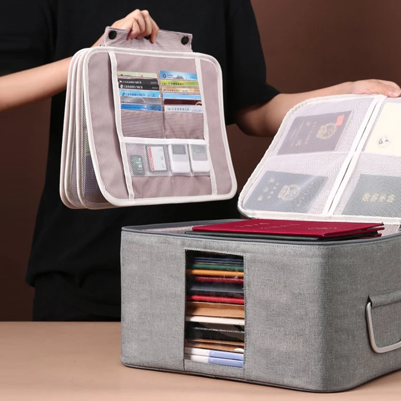 

Multifunctional Document File Storage Bag Package Goods Briefcase Business Trip Handbag Organize Office Accessories Supplies