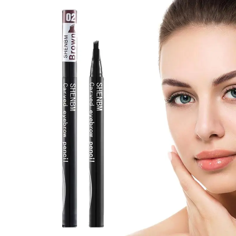 

4-точечная ручка для бровей, макияж, вилка, наконечник, карандаш для бровей, ручка для бровей, деликатное микроблейдинг, ручка для бровей с естественным видом
