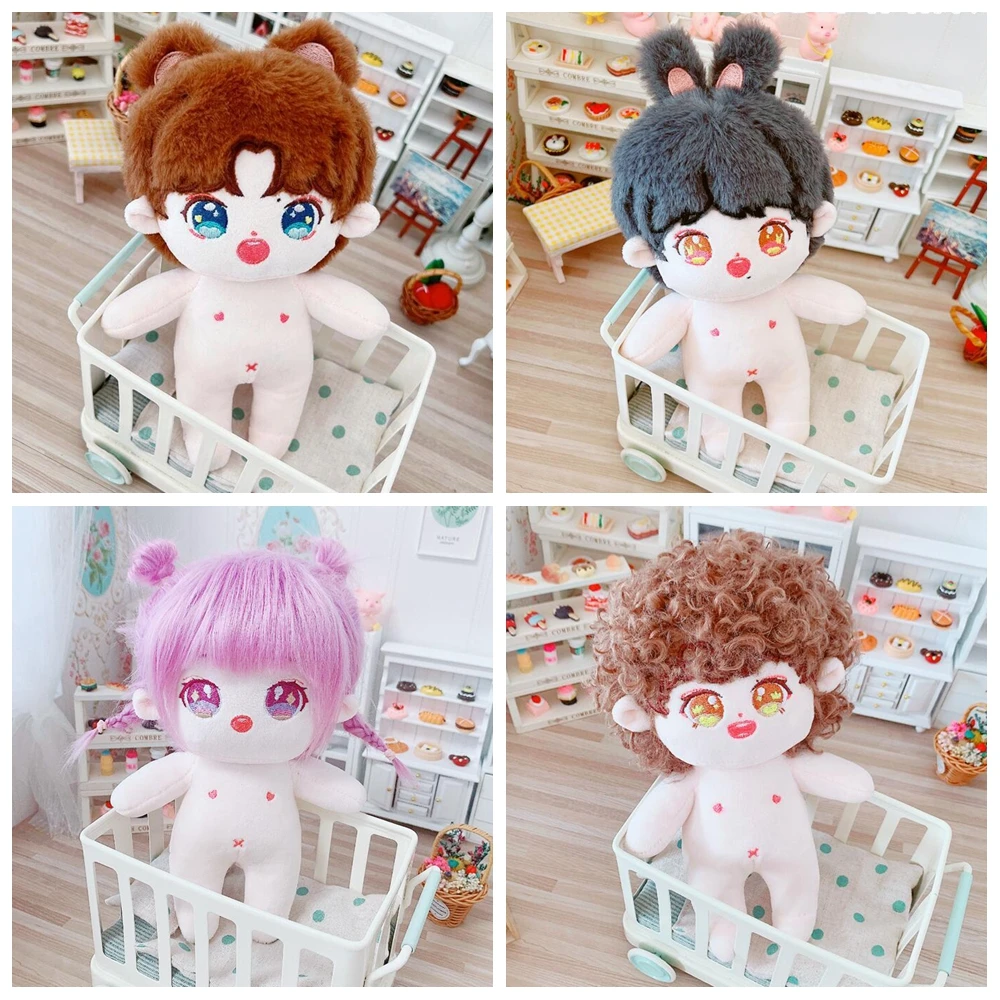 

New 20cm Plush Doll Idol Stuffed Super Star Figure Dolls With Hair Cotton Baby Doll Toys Plushies YiBo Fans Collection Gift