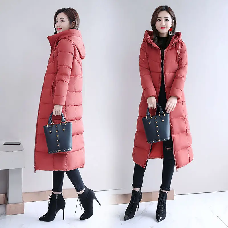 Winter 2022 new Korean version of cotton coat women's long cotton coat women's down padded padded jacket slim jacket