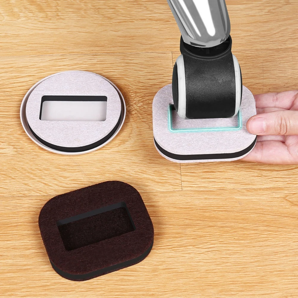 

5 Pcs Chair Leg Covers Anti Noisy Anti-slip Mat Felt Pads Bottom Furniture Caster Cups Floor Protectors Bed Wheels Stopper