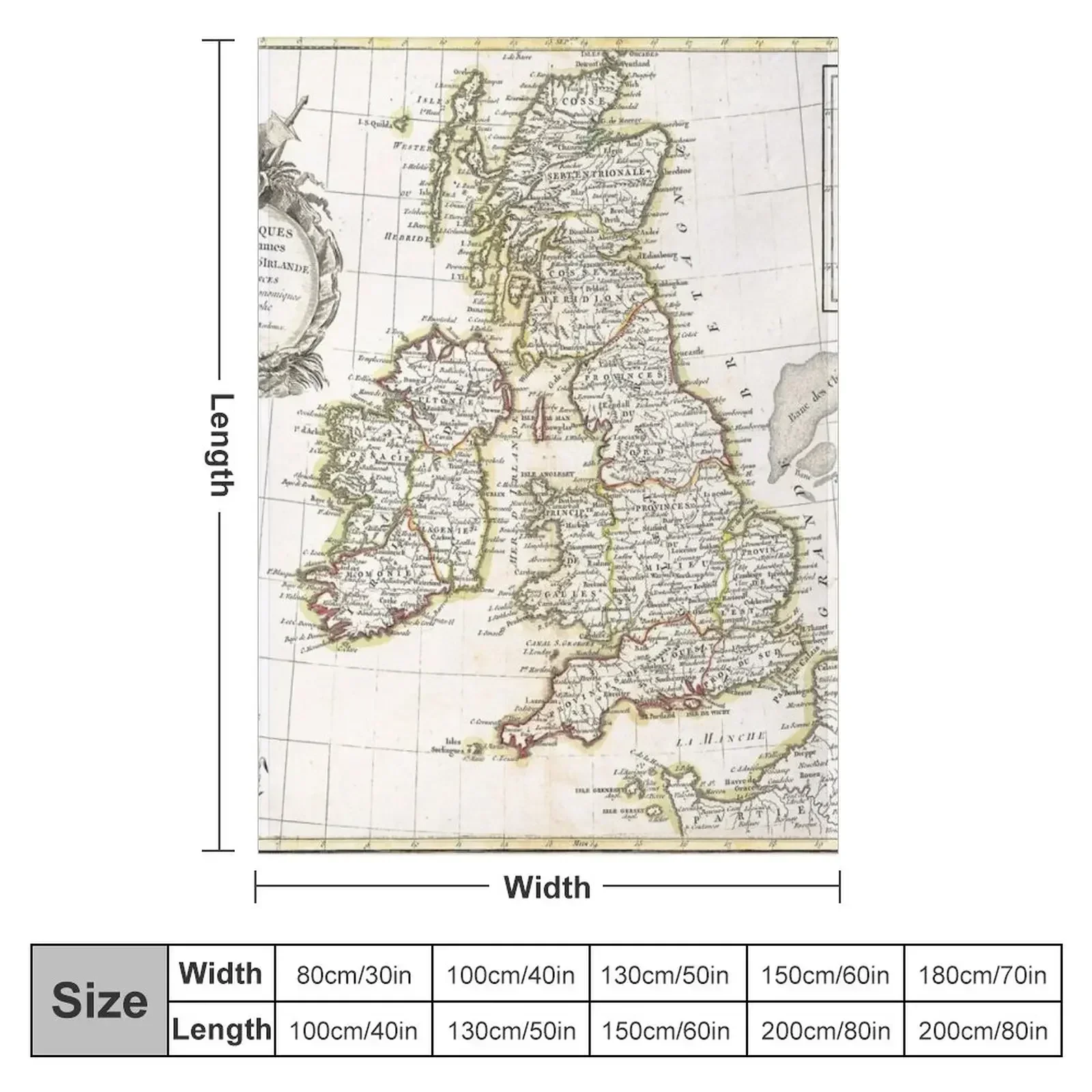 BRITISH ISLES UK EUROPE 1771 — винтажное антикварное искусство карты уникальный