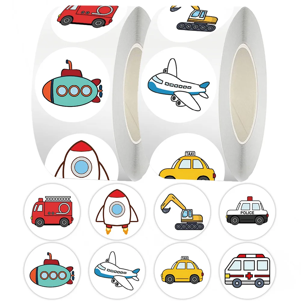 500Pcs/Roll Transportation Means of Transport Graffiti 