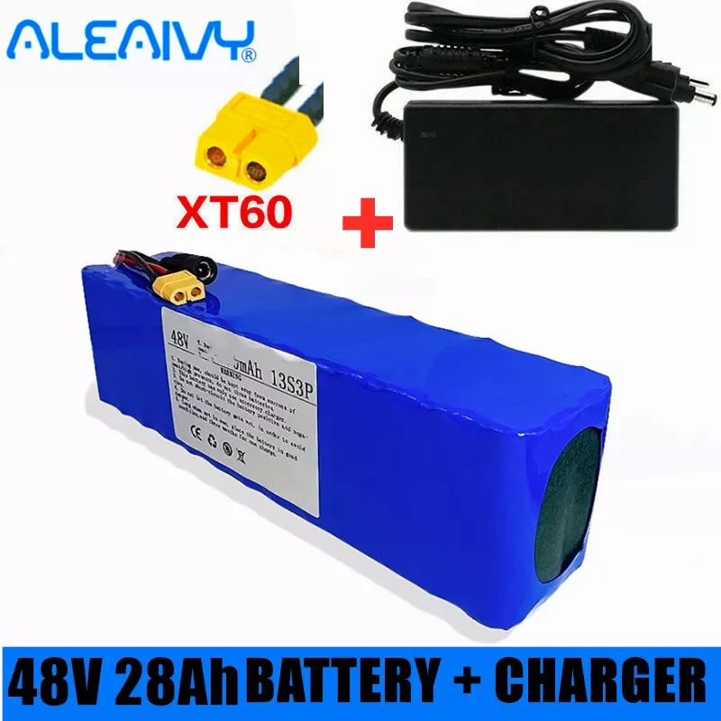 

Genuine 48v lithium ion battery 48v 28Ah 1000w 13S3P Lithium ion Battery Pack For 54.6v E-bike Electric bicycle Scooter with BMS