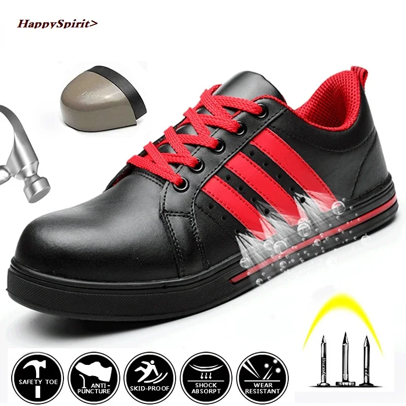 

Indestructible Shoes Men Work Safety Shoes with Steel Toe Cap Puncture-Proof Boots Lightweight Breathable Sneakers Dropshipping